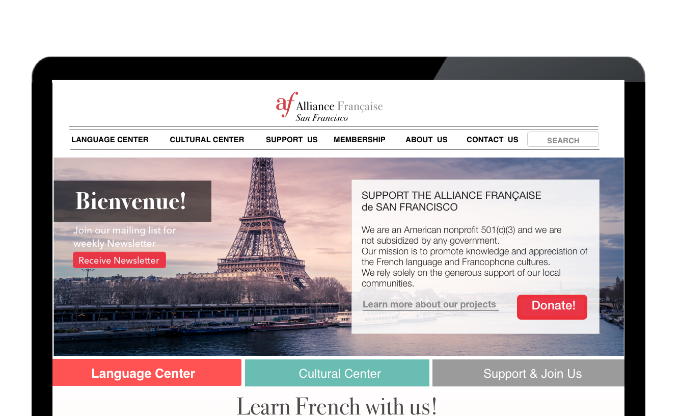 Alliance Francaise fs homepage